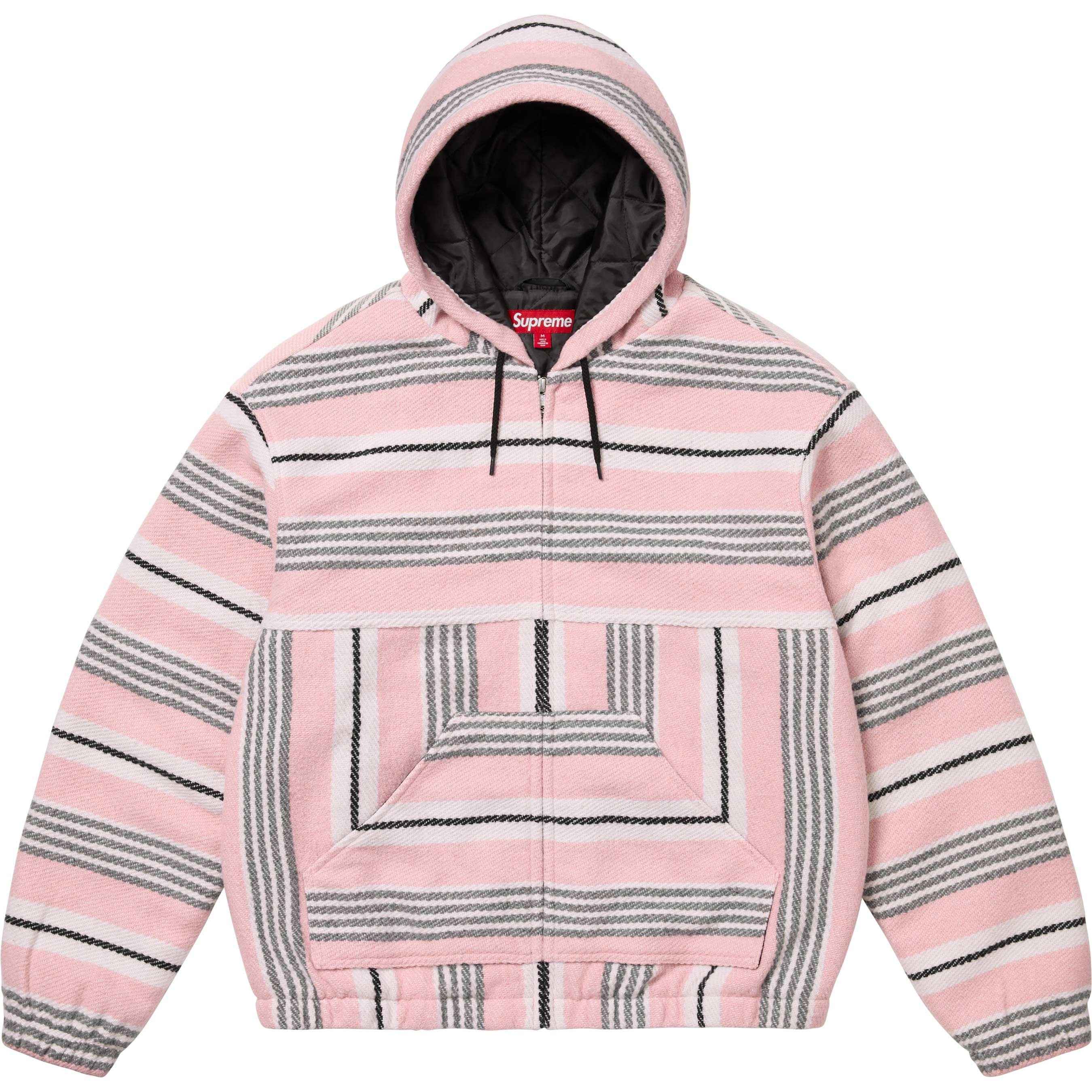 Woven Stripe Hooded Jacket view 14